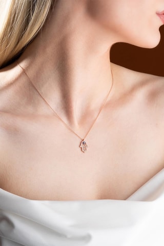 Collier - Doré rose et blanc