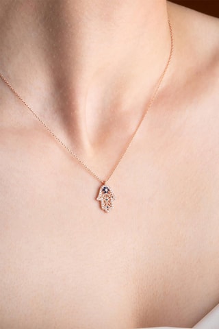 Collier - Doré rose et blanc