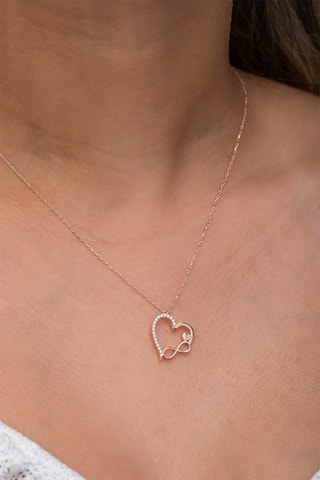 Collier - Doré rose et blanc