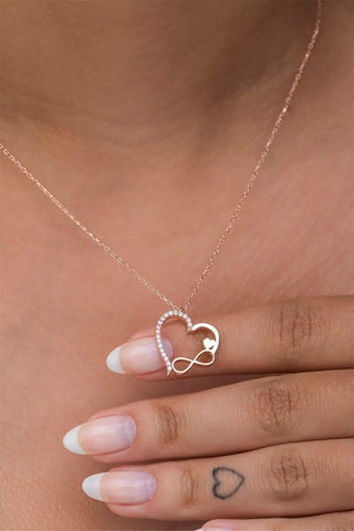 Collier - Doré rose et blanc