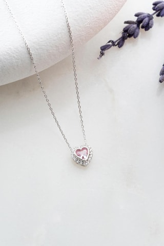 Collier - Argenté et blanc