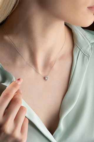 Collier - Argenté et blanc