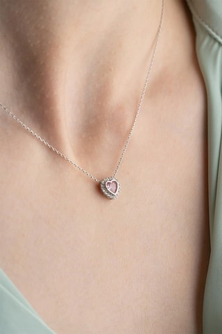 Collier - Argenté et blanc