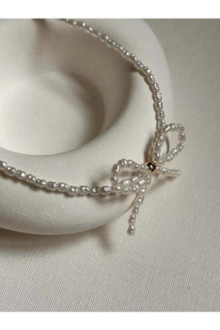 Collier - Blanc et argenté