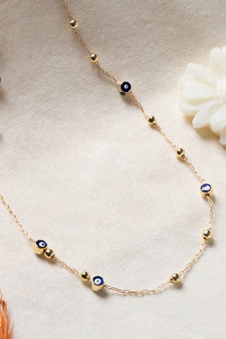 Collier - Doré et bleu marine