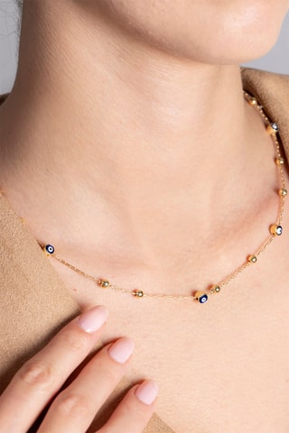 Collier - Doré et bleu marine