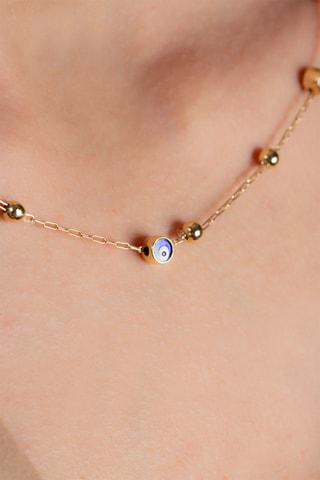 Collier - Doré et bleu marine