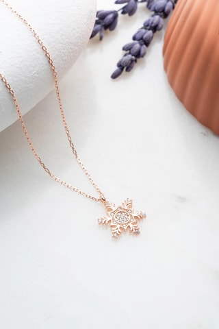 Collier - Doré rose et blanc