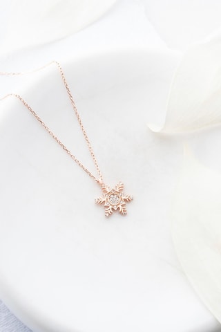 Collier - Doré rose et blanc