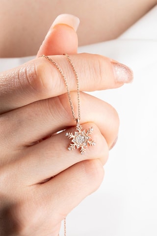 Collier - Doré rose et blanc