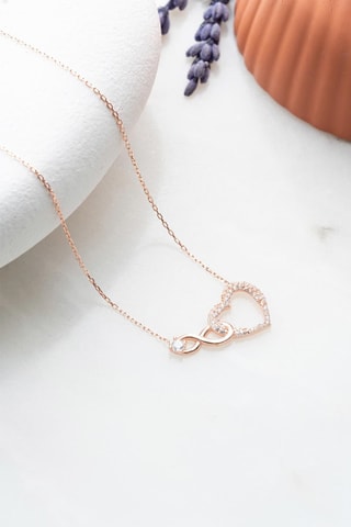 Collier - Doré rose et blanc