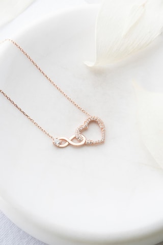 Collier - Doré rose et blanc