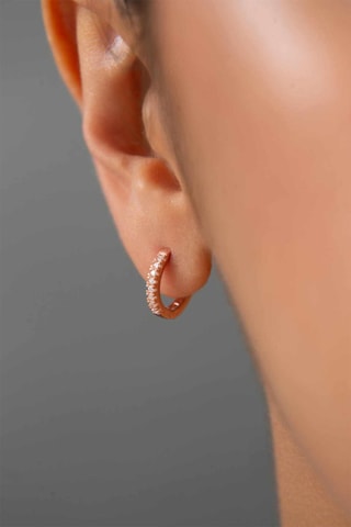 Orecchini a cerchio - Dorato rosa