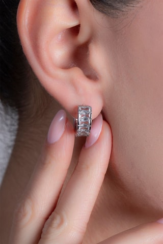 Orecchini a cerchio - Argentato