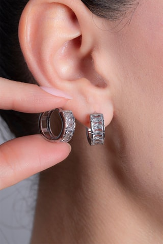 Orecchini a cerchio - Argentato