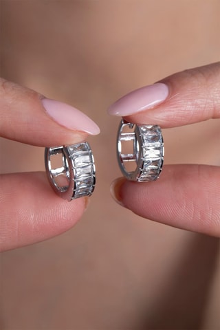 Orecchini a cerchio - Argentato