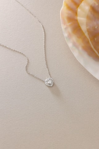 Collier - Argenté et blanc