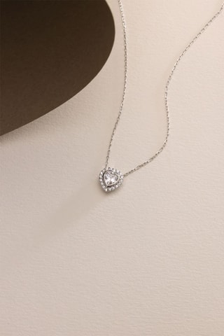 Collier - Argenté et blanc