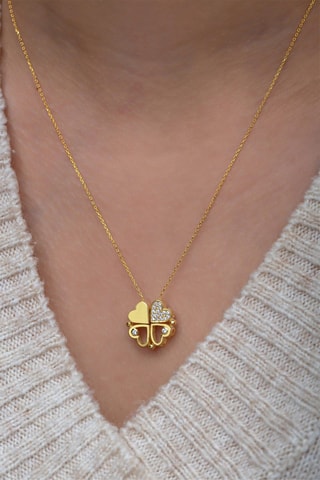 Collier - Doré et blanc