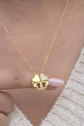 Collier - Doré et blanc