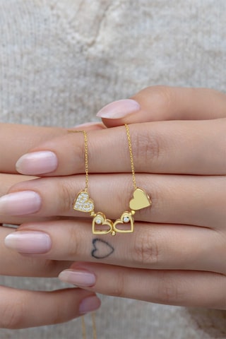 Collier - Doré et blanc