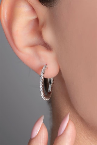 Orecchini a cerchio - Argentato