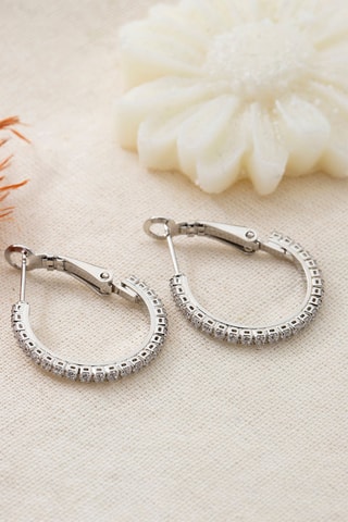 Orecchini a cerchio - Argentato