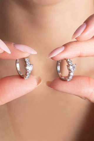 Orecchini a cerchio - Argentato