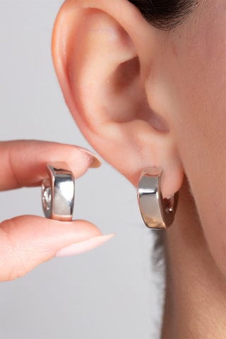 Orecchini a cerchio - Argentato