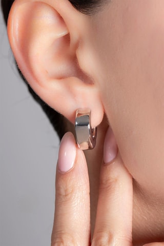 Orecchini a cerchio - Argentato