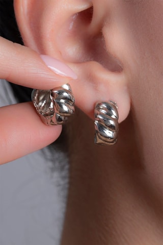 Orecchini a cerchio - Argentato