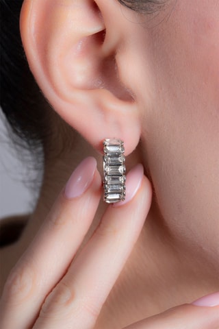 Orecchini a cerchio - Argentato