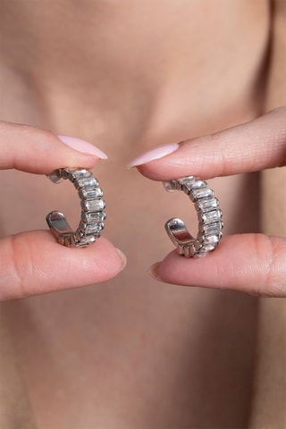 Orecchini a cerchio - Argentato