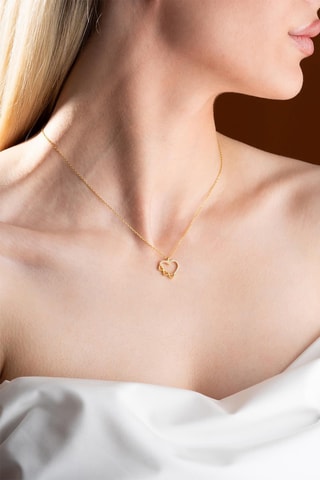 Collier - Doré et blanc