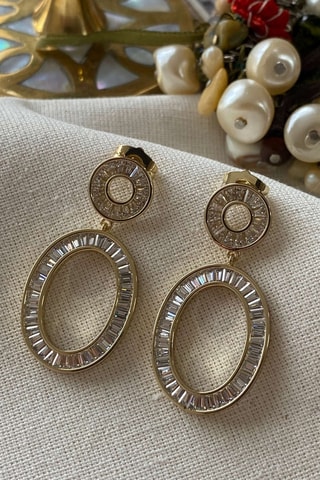 Orecchini - Dorato e bianco