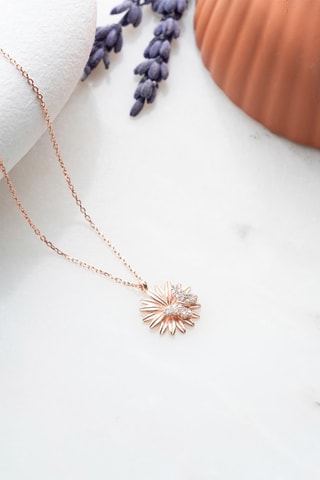 Collier - Doré rose et blanc