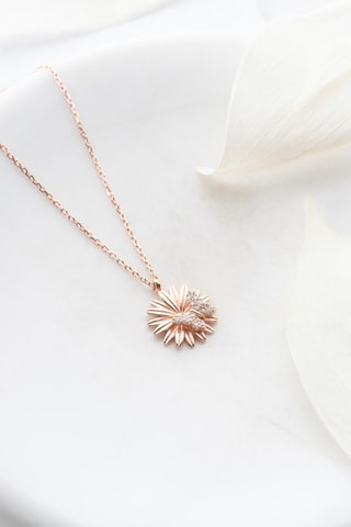 Collier - Doré rose et blanc