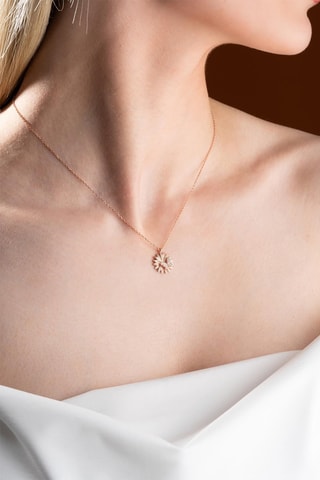 Collier - Doré rose et blanc