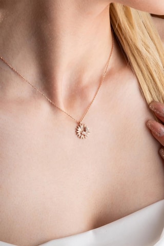 Collier - Doré rose et blanc