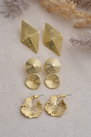 3 paires de puces - Doré