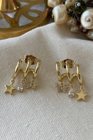 Puces - Doré et blanc