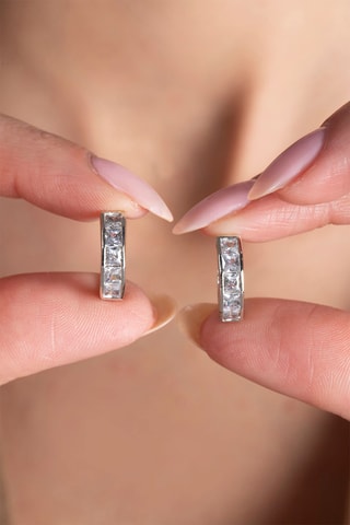 Orecchini a cerchio - Argentato