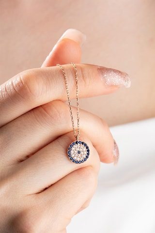 Collier - Doré rose et blanc