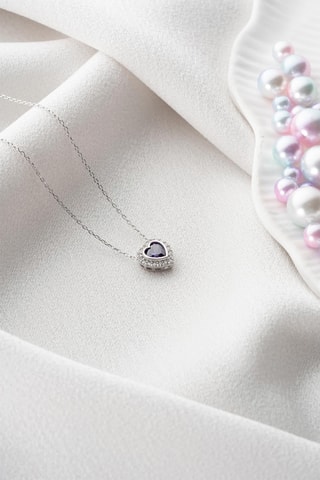 Collier - Argenté et blanc