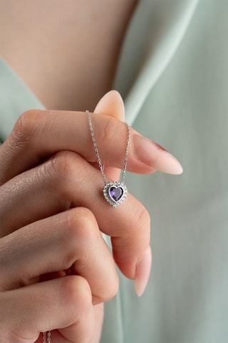 Collier - Argenté et blanc