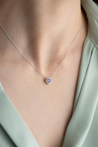 Collier - Argenté et blanc