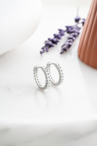 Orecchini a cerchio - Argentato