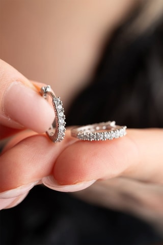 Orecchini a cerchio - Argentato