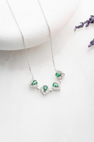 Collier - Argenté et blanc