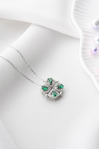 Collier - Argenté et blanc